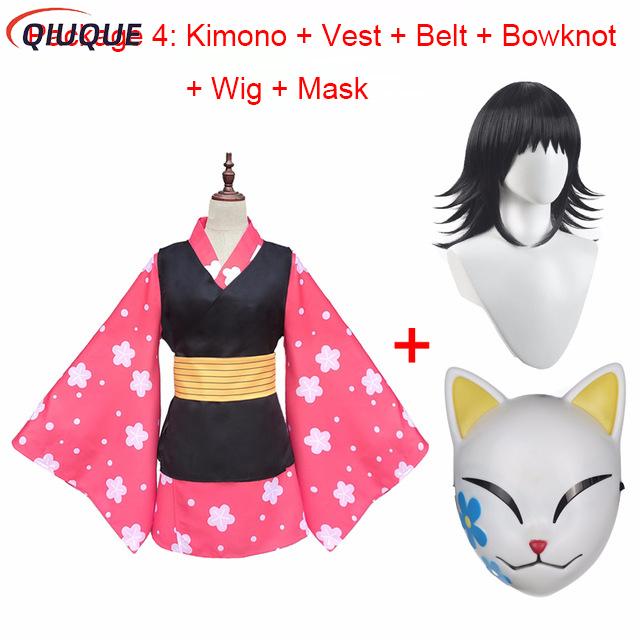 Anime Cosplay Outfit Girl - Makomo Costume Cosplay Kimono Uniforme Maschera
